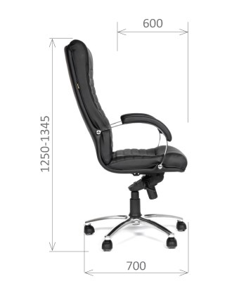 Кресло офисное CHAIRMAN 480 Экокожа премиум черная в Тольятти - изображение 2
